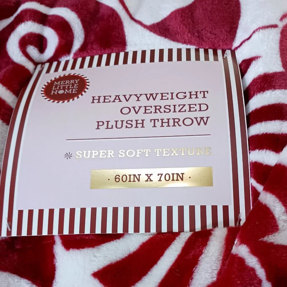 NEW! PEPPERMINT CANDY Candy LAND PLUSH BLANKET